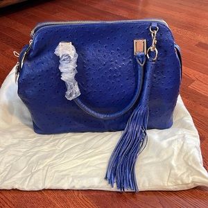 TRIPLE ZIP LEATHER SATCHEL